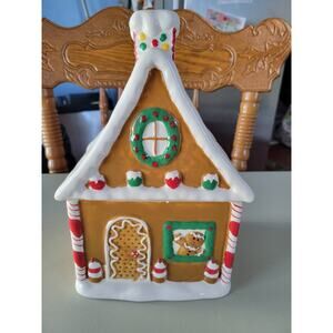 Vintage Ceramic Gingerbread House Cookie Jar